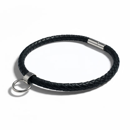 Premium Adjustable Twisted Leather Wire Collar for BDSM Play by Perfectra Distribution