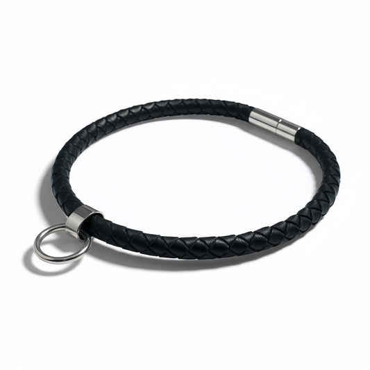 Premium Adjustable Twisted Leather Wire Collar for BDSM Play by Perfectra Distribution