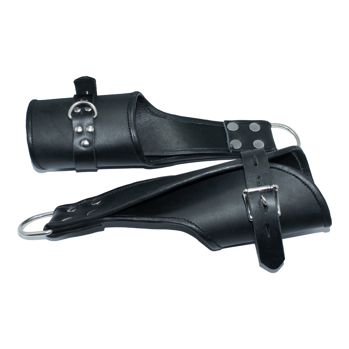 BDSM Leather Suspension Cuffs - Durable, Adjustable & Secure Bondage Restraints