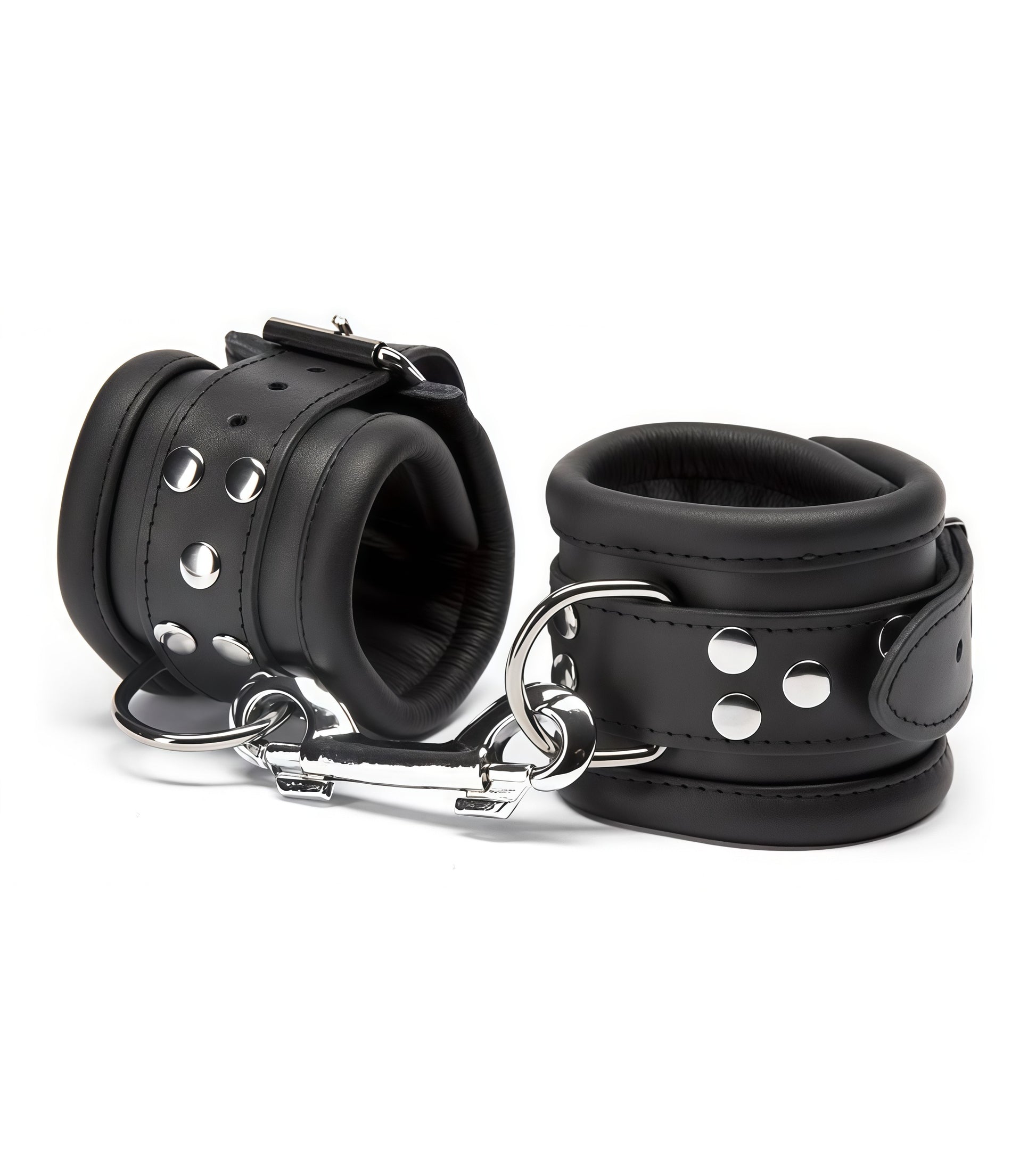 Premium Padded Leather Wrist & Ankle Cuffs Black Pair by Perfectra Instruments
