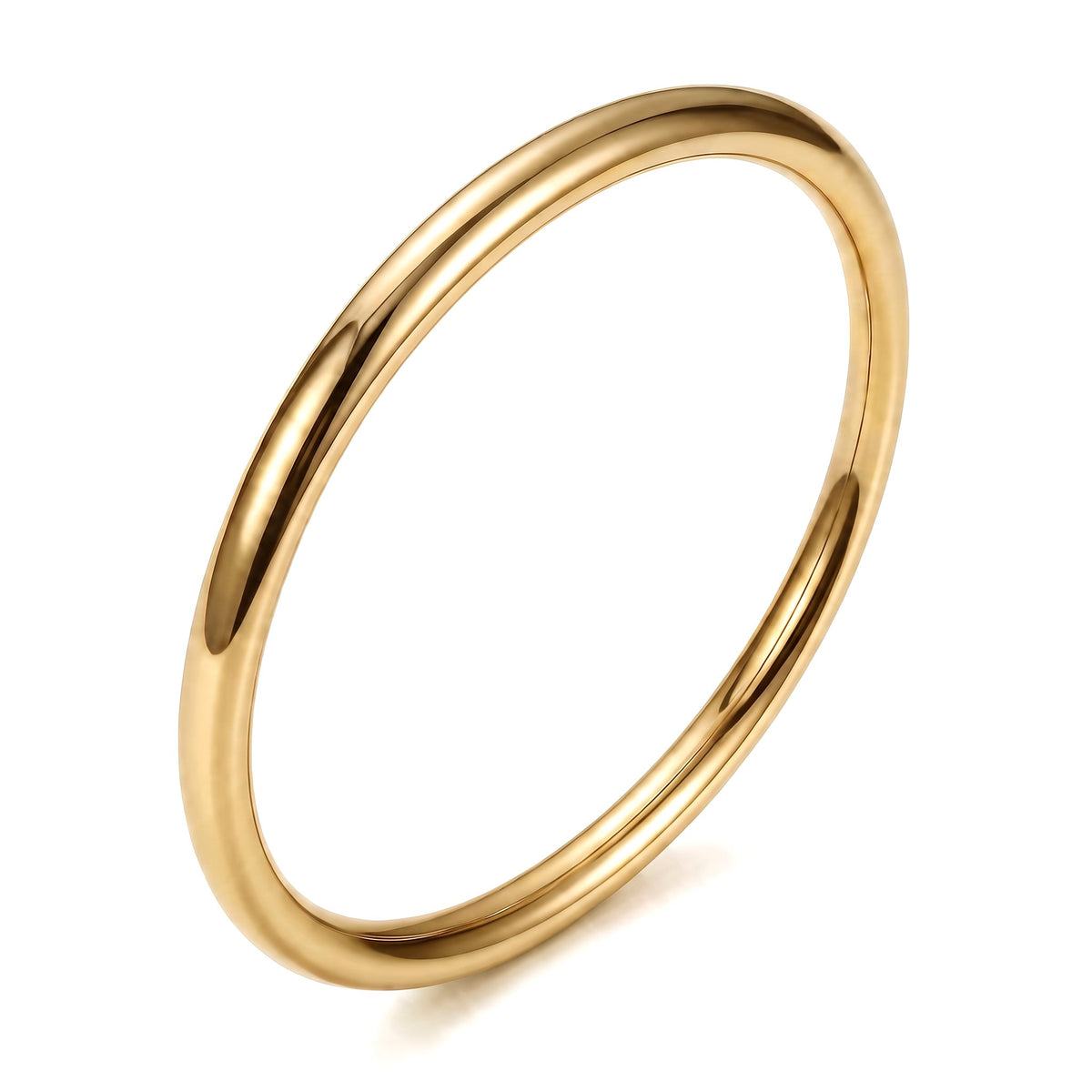 10mm Stainless Steel Round Collar Gold