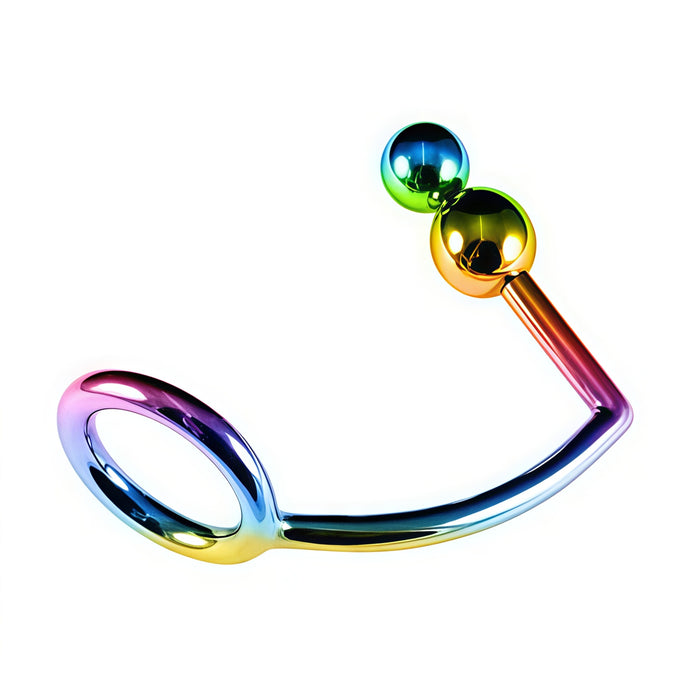 Rainbow Heavy Weight Cock Ring – Colorful Control & Weighted Sensation