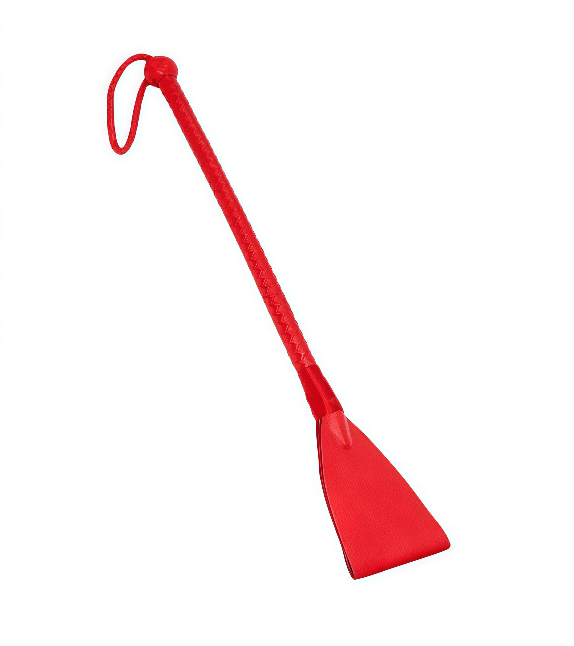 Red Leather Slapper Precision Impact Toy for BDSM Play
