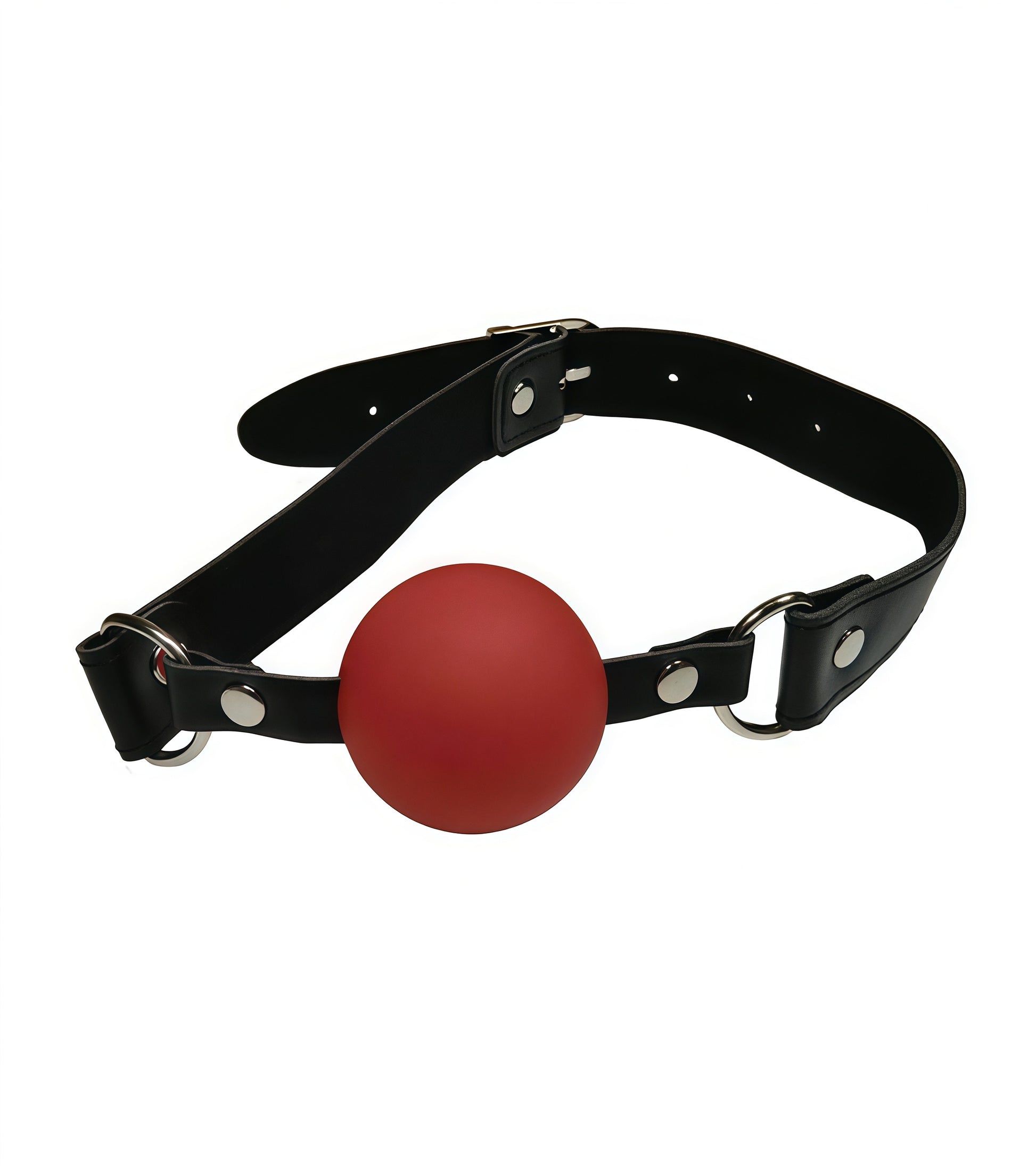 Red Silicone Ball Gag with adjustable strap by Perfectra