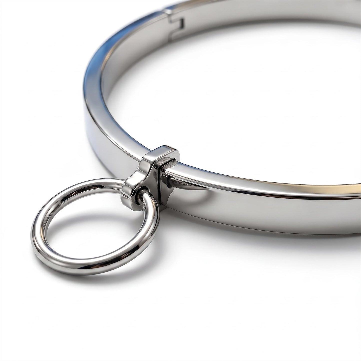 Removable Pendant Flat Collar 10mm Wide in Silver with Removable Pendant