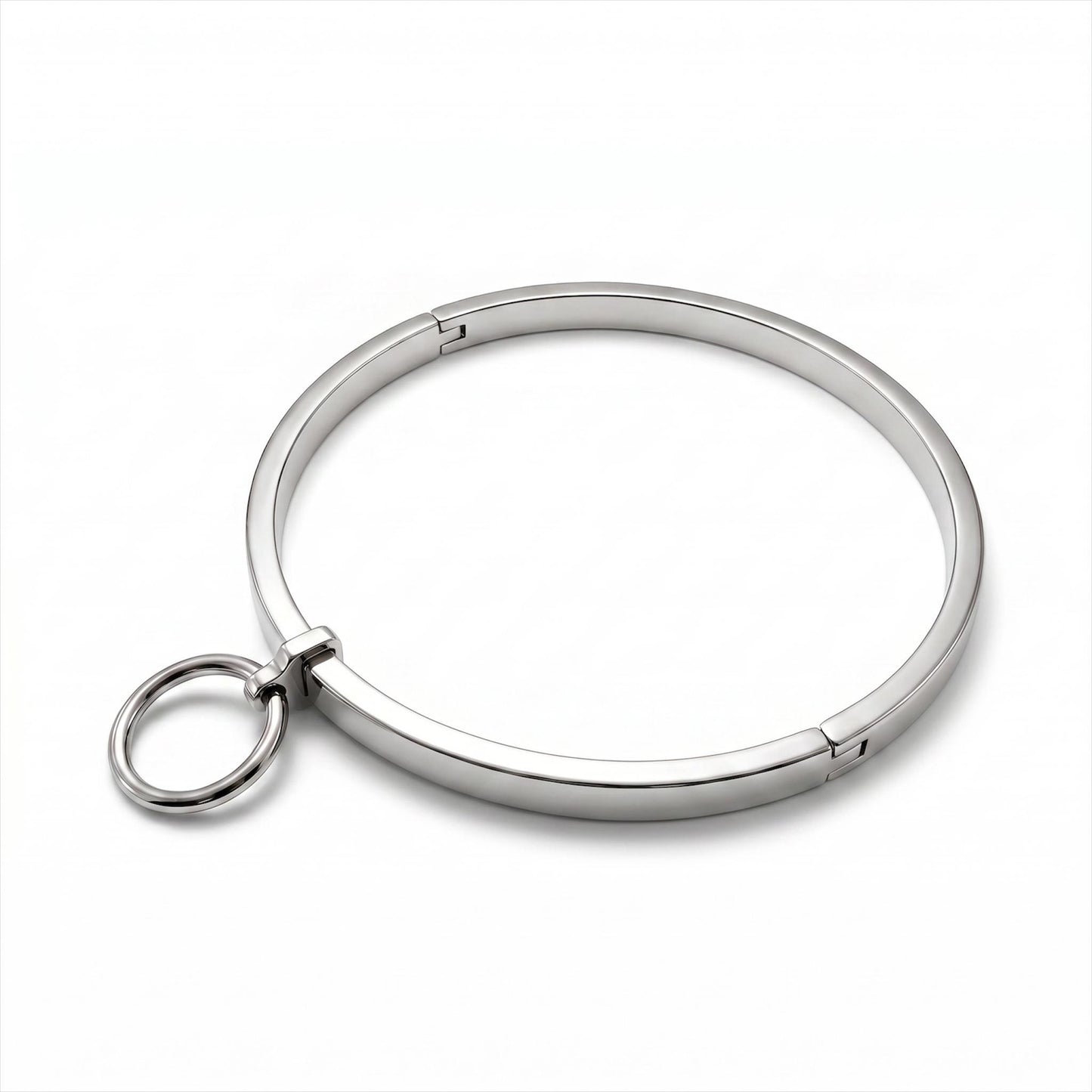 Removable Pendant Flat Collar 10mm Wide in Silver with Removable Pendant