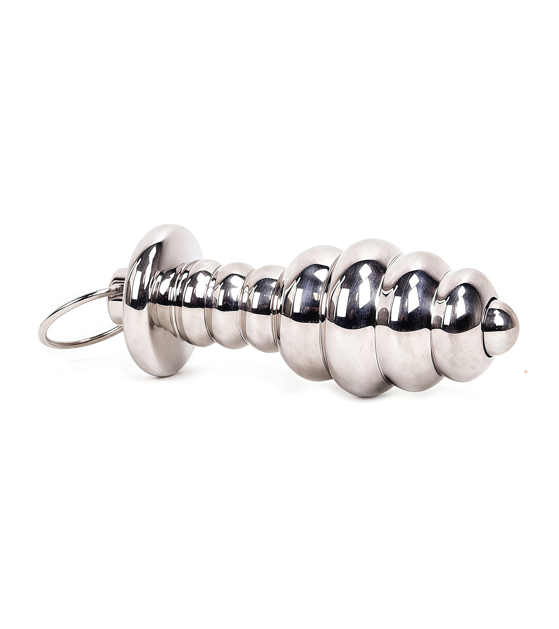 Ribbed Tunnel Butt Plug made from      AISI 304 SURGICAL STEEL by Perfectra