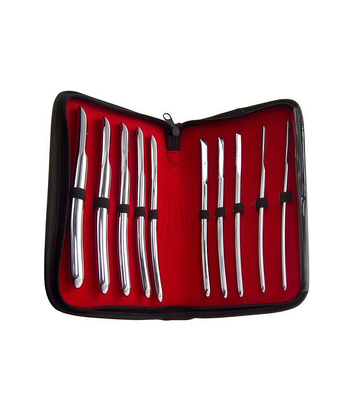 Single End Urethral Dilators – 10-Piece Stainless Steel Set