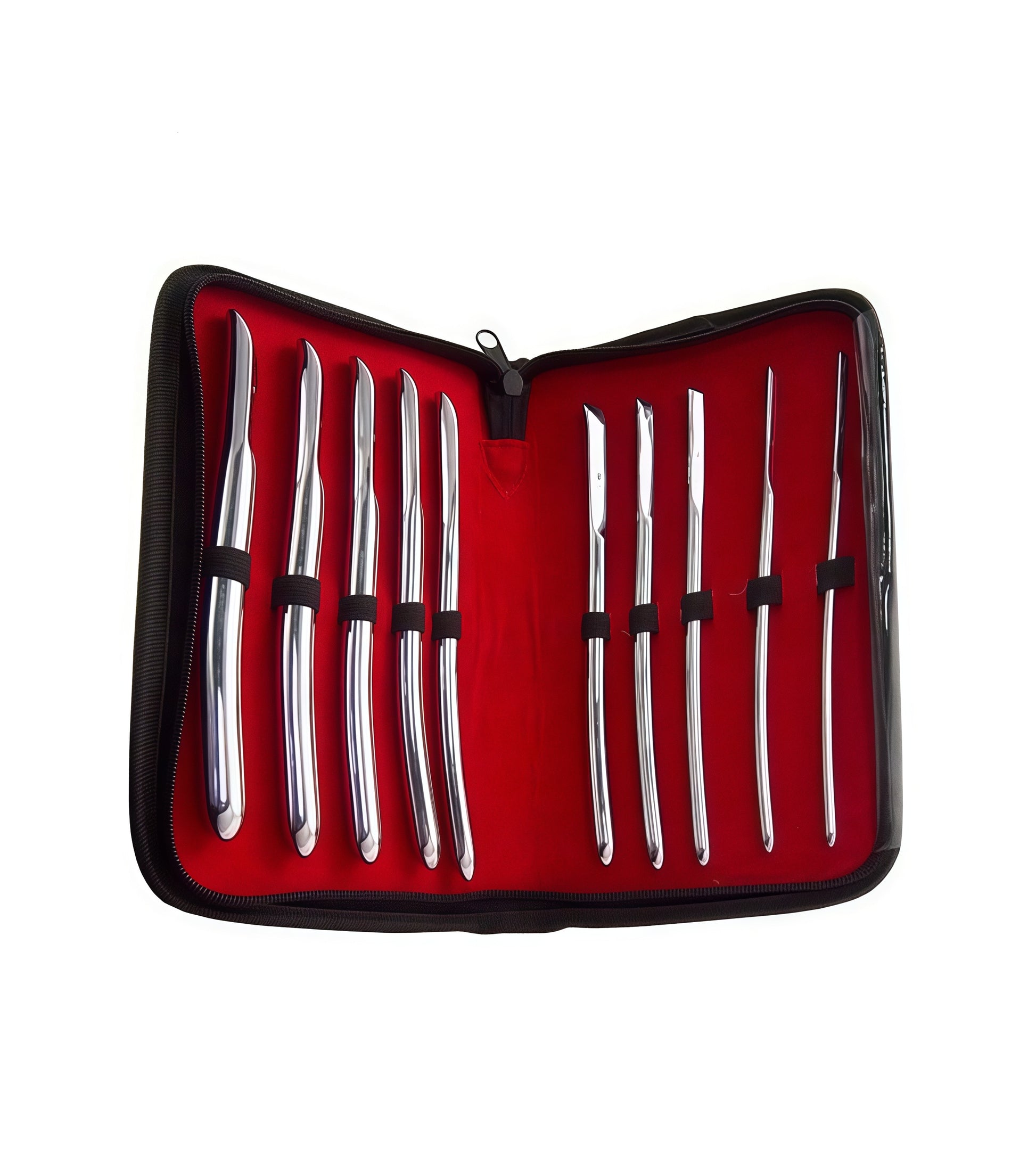 Single End Urethral Dilators 10-Piece Set made of   AISI 304 SURGICAL STEEL by Perfectra