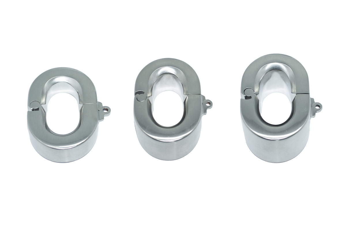 Solid Testicle Weight Lock – Oval Stainless Steel Precision