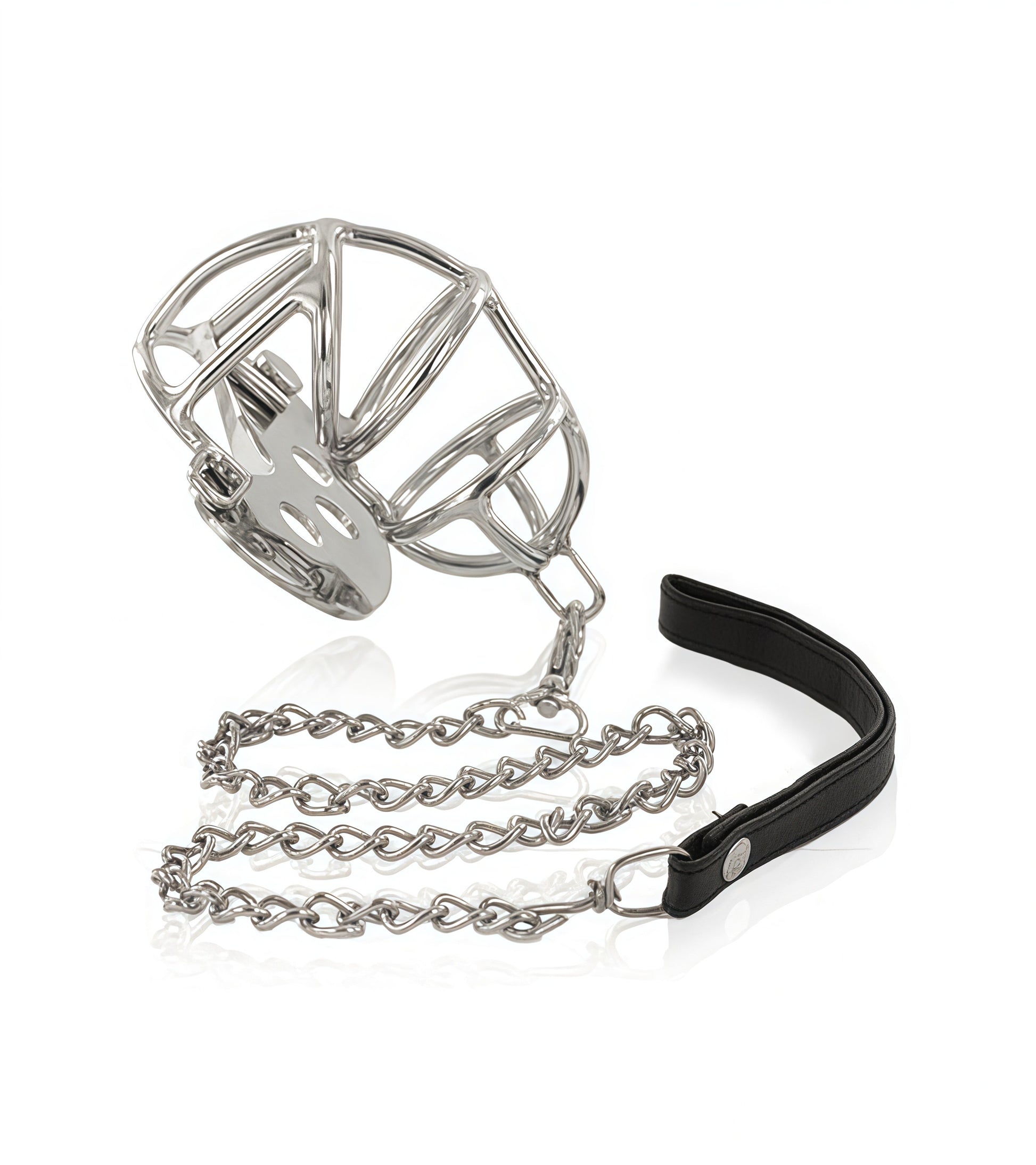     AISI 304 SURGICAL STEEL Chastity Cock Cage with Lead by Perfectra