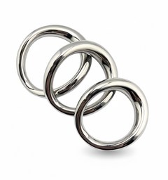 Stainless Steel Ergonomic Cock Ring – Contoured Comfort Fit Metal Ring