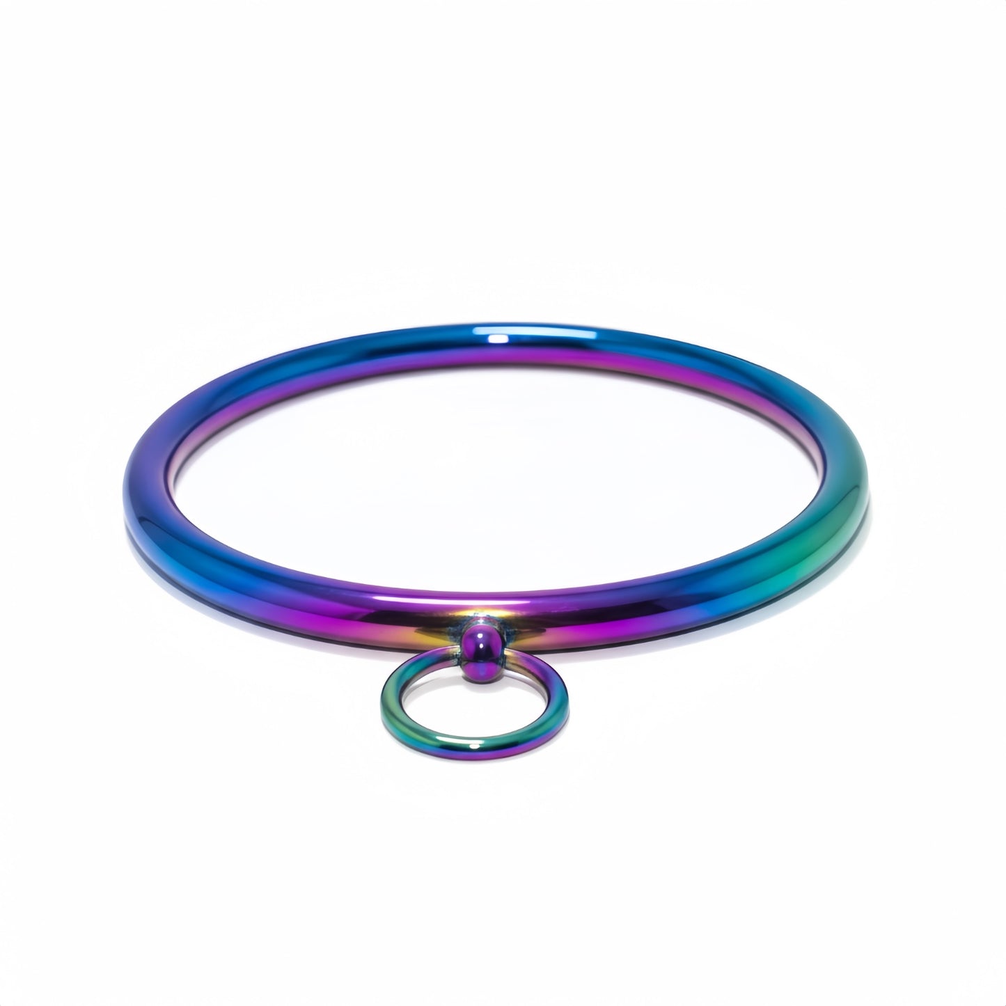 Multicolor     AISI 304 SURGICAL STEEL Round Bar Slave Collar 10mm with O-Ring by Perfectra Distribution