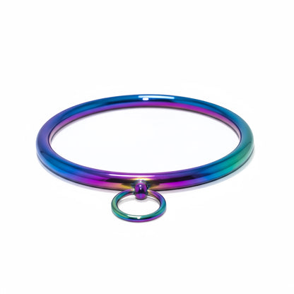 Multicolor     AISI 304 SURGICAL STEEL Round Bar Slave Collar 10mm with O-Ring by Perfectra Distribution