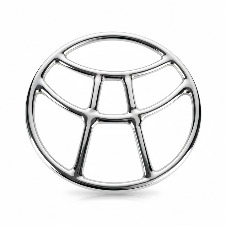     Stainless Steel Shibari Ring Temple - polished silver suspension ring by Perfectra Distribution