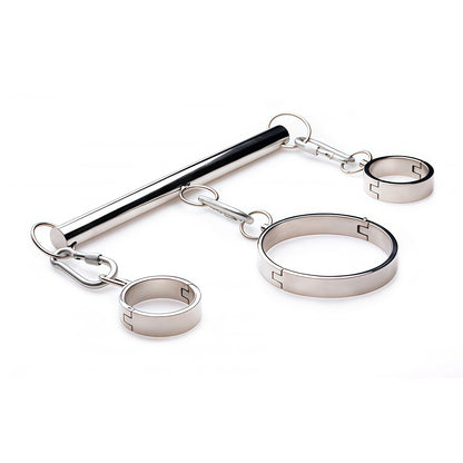Stainless Steel Yoke with Collar and Cuffs — Premium BDSM Gear by Perfectra Distribution