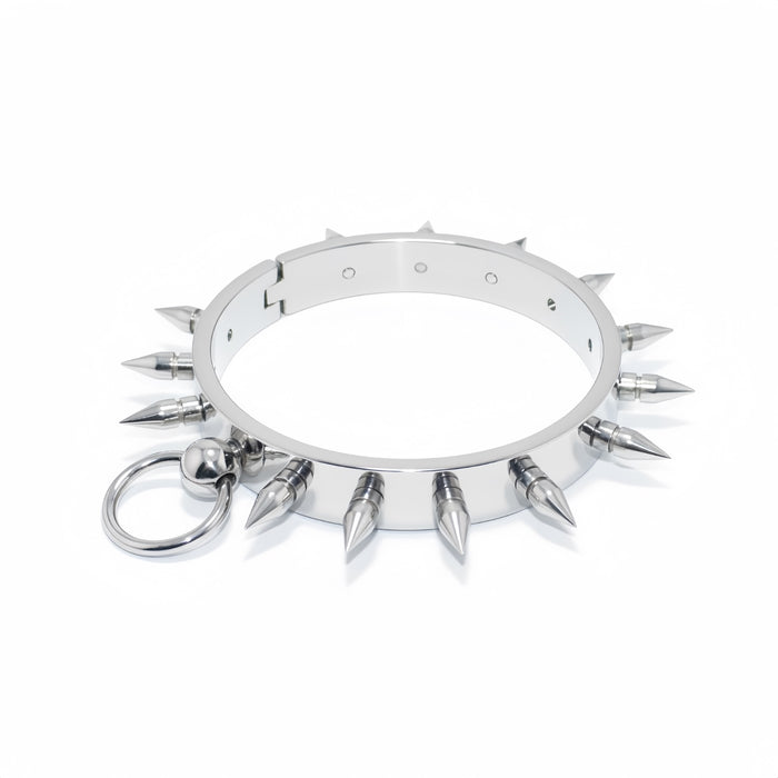 Steel Spiked Collar with O-Ring