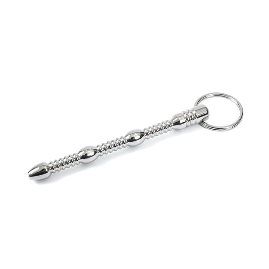 The Millipede Sound Penis Plug in Stainless Steel featuring a polished, segmented design for enhanced stimulation.