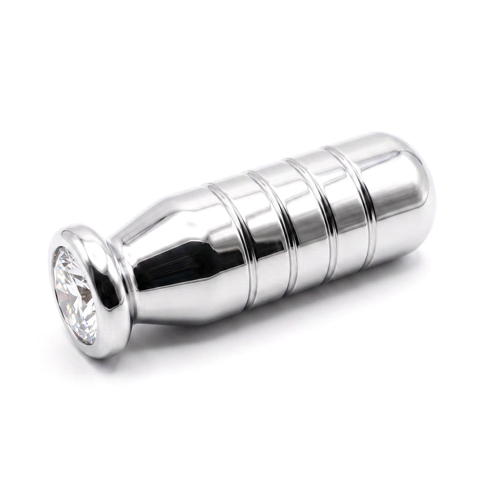 Perfectra – Top Round Stainless Steel Grooved Butt Plug