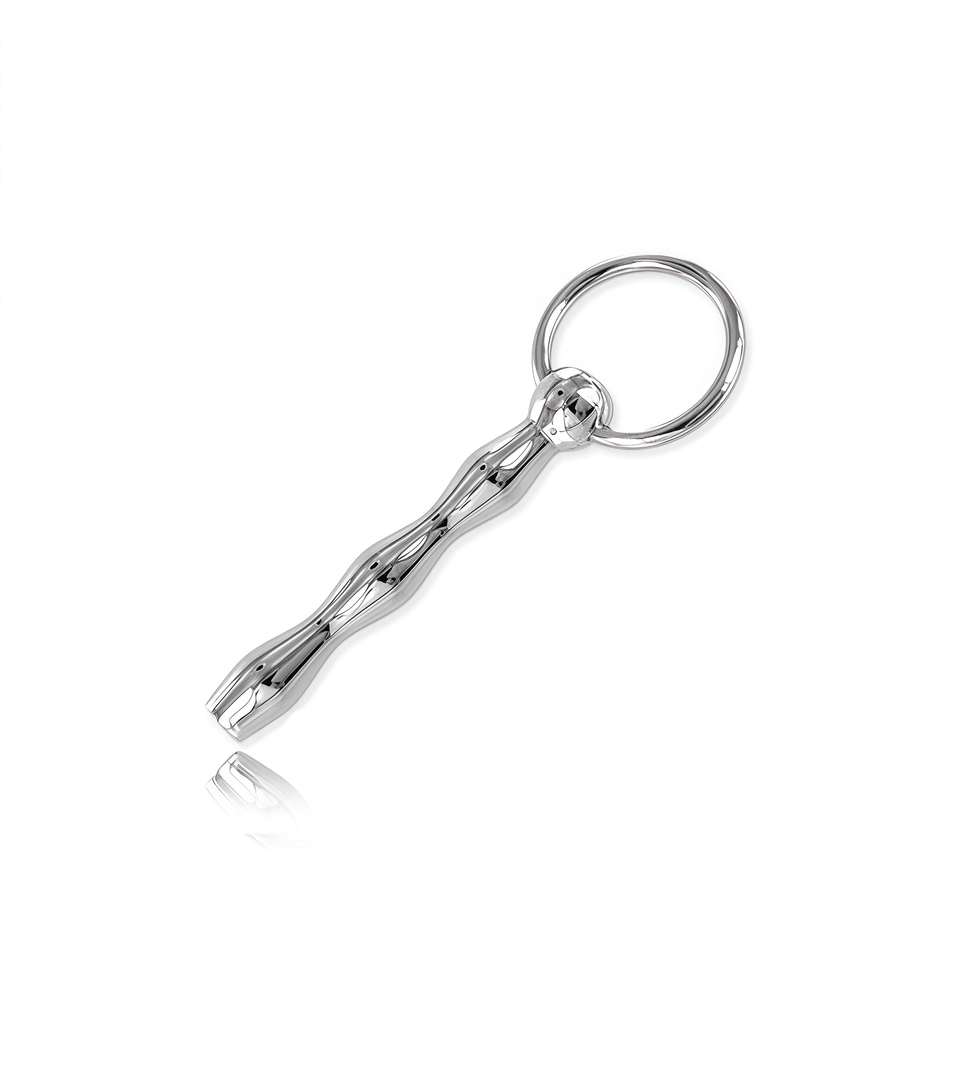 Wavy Penis Plug with deep rippled texture made from      AISI 304 SURGICAL STEEL by Perfectra Distribution