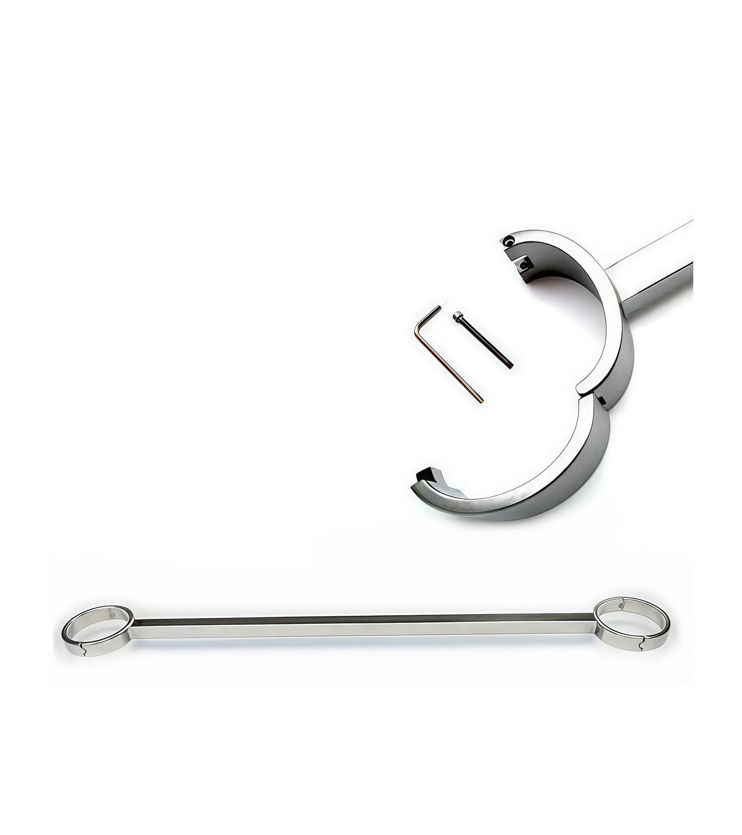 Ankle Spreader Bar – Premium Stainless Steel Restraint for Intense Bondage Play