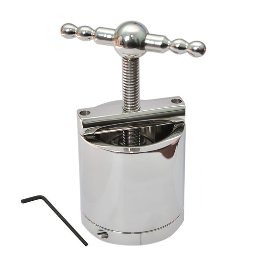 German Ball Flask & Crusher – Premium Stainless Steel CBT Restraint for Extreme Play