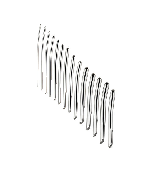 Single End Urethral Dilators – 14-Piece Stainless Steel Set