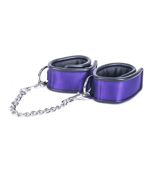Deluxe Leather Wrist & Ankle Cuffs – Purple Pair by Perfectra Instruments
