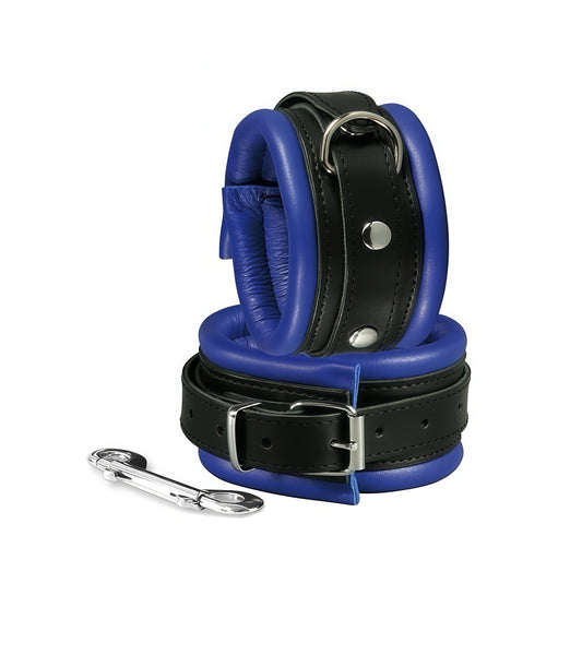 Premium Padded Leather Wrist & Ankle Cuffs – Purple Pair by Perfectra Instruments