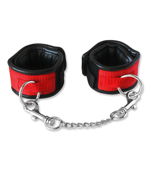 Deluxe Leather Wrist & Ankle Cuffs – Red Pair by Perfectra Instruments