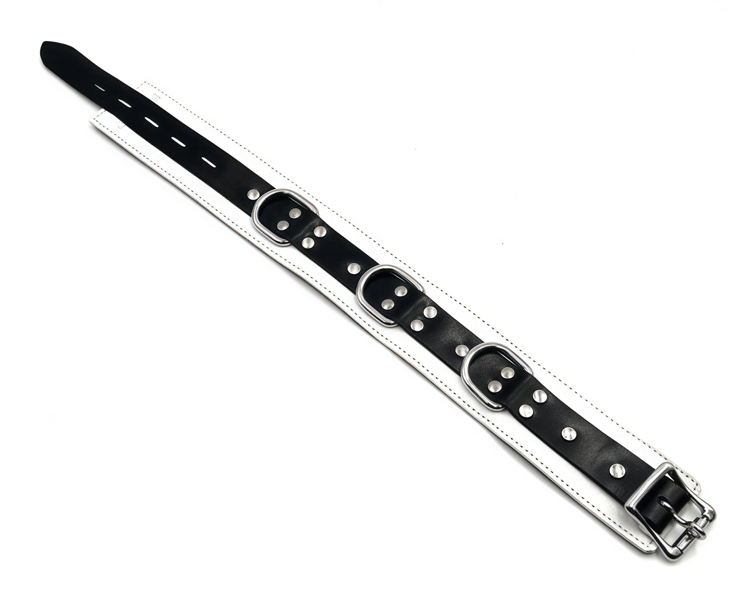 Padded Leather Collar with Sturdy Rings | Premium Bondage Restraint