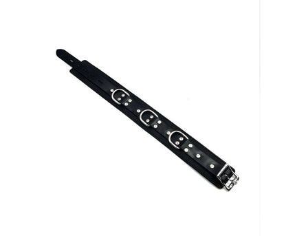 Padded Leather Collar with Sturdy Rings | Premium Bondage Restraint