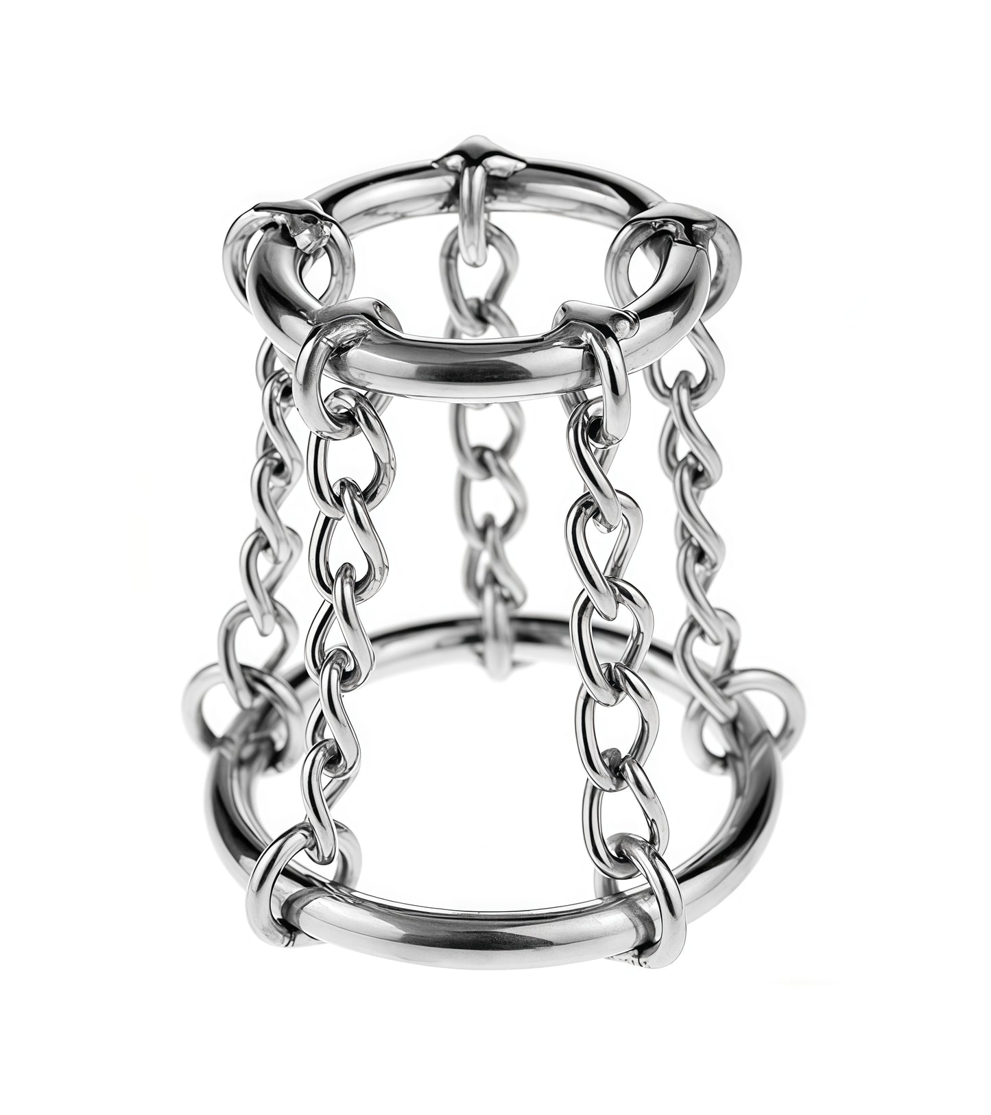 Chain Cock Ring Cage – Ultimate Metal Restraint for Enhanced Pleasure