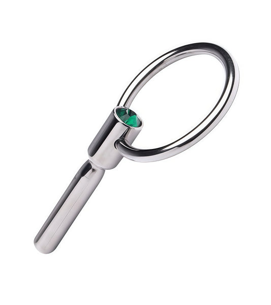 Gemstone Penis Plug with Ring – Elegant Urethral Toy with Stunning Gemstone Detail