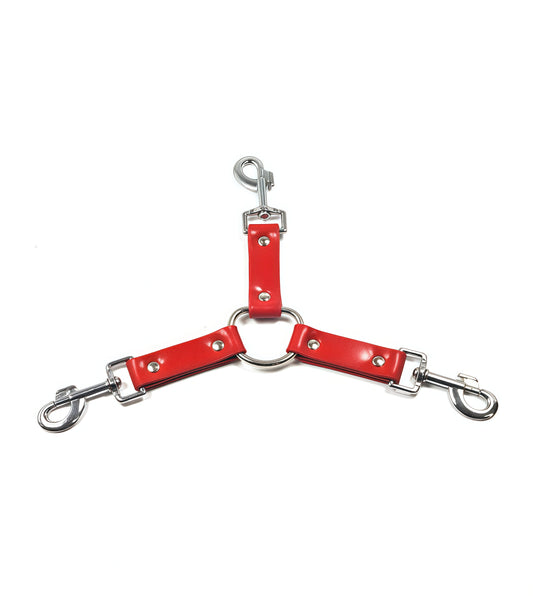 3-Way Leather Hogtie – Red – Versatile Restraint & Bold Control
