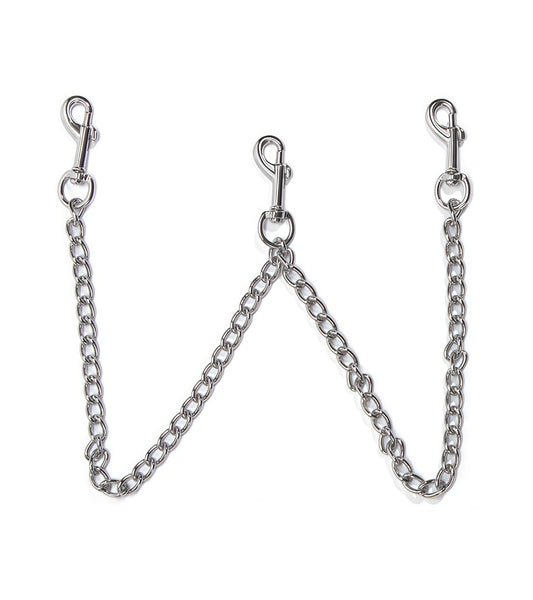 3-Way Chain Hogtie – Premium Stainless Steel & Leather Bondage