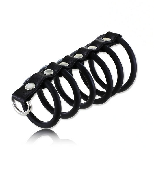 Gates of Hell Silicone Rings – Flexible Black Cock & Shaft Restraint