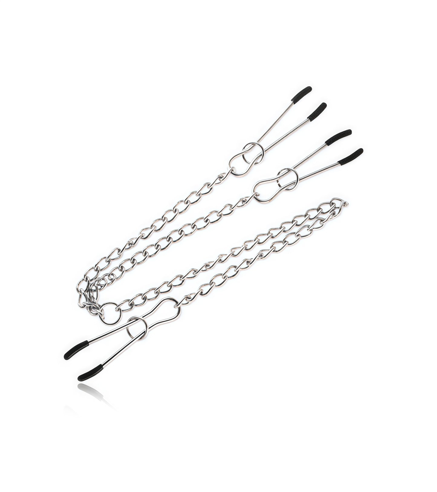 Nipple & Clip Clamp with Chain – Sleek Bondage Pressure & Visual Seduction