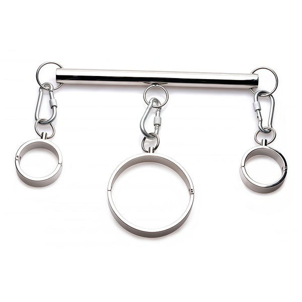 Stainless Steel Yoke with Collar and Cuffs — Premium BDSM Gear by Perfectra Distribution