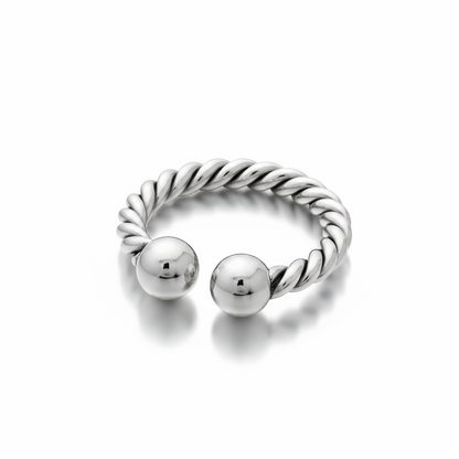 Twisted Wire Horseshoe Glans Ring – Stainless Steel Twisted Design Ring